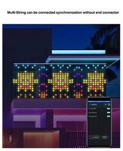 आउटडोर इंडोर छुट्टी सजावट एप्लिकेशन नियंत्रित उपकरण परी प्रकाश पैटर्न और पाठ से प्रोग्राम संगीत सिंक स्मार्ट क्रिसमस प्रकाश - Product Image 4