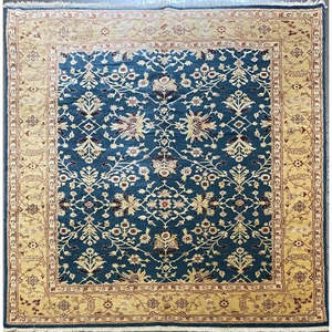 Alfombra de Peshawar y Khotan anudada a mano, única en su tipo, de 8' x 10' Pes_Kho_201 - Product Image 1