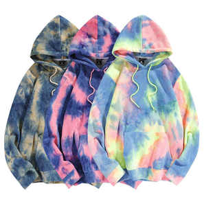 Haute Qualité Oem Plain Heavyweight Hiver Mode Tye Dye Hoodies Pull Over Polaire Surdimensionné Tie Dye Hoodies - Product Image 3