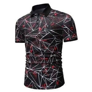 Jersey de algodón transpirable de alta calidad para hombres de talla grande de verano para camisas OEM personalizado Transferencia de Calor impreso High Street - Product Image 1