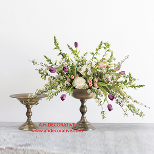 Vase à fleurs en métal doré de style européen de luxe avec poignée Décoration de mariage Décoration de la maison Cadeau de mariage Centre de table Vase - Product Image 5