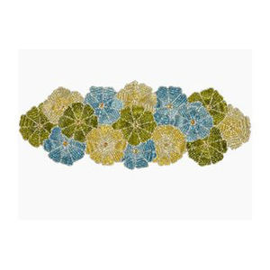 Admirable Decorative Table Runner Polyester <b>Fabric</b> Customizable Plant Pattern Highly Durable Elegant Embroidered <b>Beaded</b> Placemat - Product Image 2