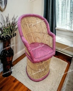 Silla de bambú ecológica india tradicional de calidad superior, cómoda silla de caña de bambú para restaurante, sala principal, silla de jardín - Product Image 1