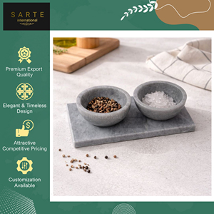 Juego de Condimentos de Mármol Blanco Puro de Lujo, Duradero, Hecho a Mano, Tradicional, para Decoración del Hogar y la Cocina, para Sal y Especias - Product Image 4
