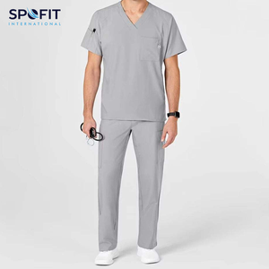 Conjunto de Uniformes Médicos de Alta Calidad para Hombre, Uniformes Médicos Modernos, Trajes de Enfermería de Punto, Uniformes Médicos Personalizados en Color - Product Image 1