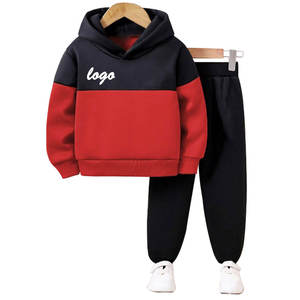 Nuevo diseño de invierno Casual sólido personalizable de alta calidad niños chándal conjunto-venta al por mayor más vendido servicio OEM - Product Image 2