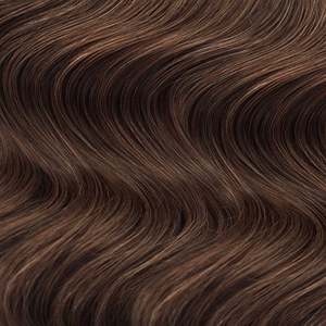 Extensions de queue de cheval marron châtain à cordon de serrage - Cheveux humains indiens lisses à clipser - Product Image 2