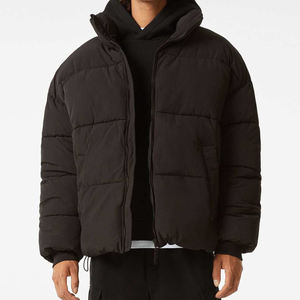 Vestes matelassées pour hommes de plus de taille Veste matelassée à capuche de grande taille pour hommes, à la mode en hiver, avec design personnalisé et élégant - Product Image 5