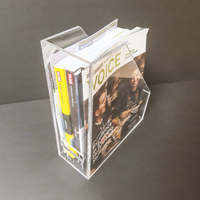 Porte-revues en acrylique transparent Organisateur de bureau en plastique Porte-revues vertical Dossier de bureau | Porte-brochures