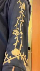 Vêtements musulmans traditionnels islamiques élégants et modestes pour femmes brodés à la main manches design Abaya Style Dubaï-Accessoire inclus - Product Image 2