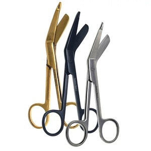 La mejor calidad, superventas, arcoíris, dorado y negro, recubierto de 3 uds., juego de tijeras de vendaje Lister, acero inoxidable fabricado por Shu & Co - Product Image 1