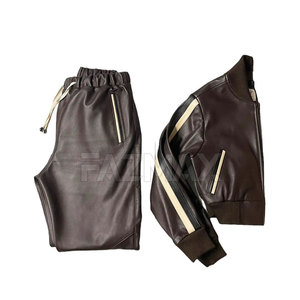 ชุดวอร์มหนังสำหรับผู้ชายชุดวอร์มหนังคุณภาพสูงสำหรับใส่โลโก้ได้ตามต้องการ - Product Image 3