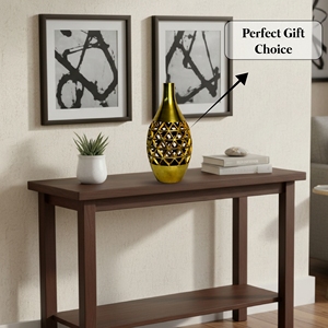 Assured Quality Handcrafted Aluminum Finish Handmade Lightweight Rust Resistant Flower <b>Vase</b> for Modern Classic Interiors - Product Image 5