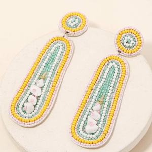 ต่างหูปักมือสีดำแบบดั้งเดิม ต่างหูประดับลูกปัดหลายเม็ด เครื่องประดับสำหรับงานเทศกาลสำหรับผู้หญิง ราคาดีที่สุด ต่างหูลูกปัด - Product Image 4