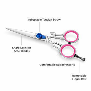 Ciseaux de coiffure professionnels de 6,2 pouces en acier inoxydable, ciseaux de barbier, design ergonomique, outil de coiffeur de salon, OEM - Product Image 2