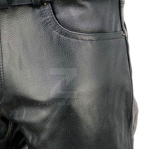 Nouveau style 2025 – Pantalon en cuir pour homme entièrement personnalisable avec logo, léger, taille mi-haute, délavage foncé, le plus vendu, décontracté, couleur unie - Product Image 6