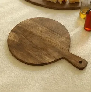 Grande planche à découper en bois d'acacia avec poignée automatique, fabricant et grossiste, quantité en vrac, vente directe d'usine - Product Image 3