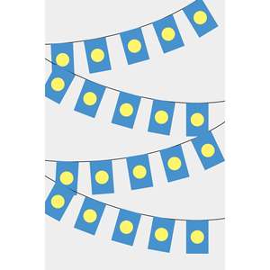Palaos Rectangular Party <b>Banners</b> Guirlande De Fanions - Product Image 1