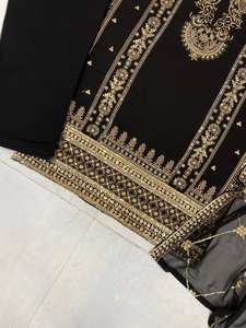 Haut traditionnel indien et pakistanais élégant de haute qualité avec pantalon à broderie séquentielle Dupatta - Product Image 4