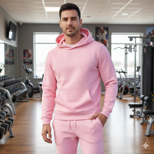 Survêtement en molleton unisexe coton épais Jogging hommes survêtements décontracté Logo personnalisé survêtements avec capuche sweat à capuche uni Joggers ensemble hommes - Product Image 1