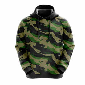 Ropa de calle Sudaderas con capucha y sudaderas con capucha de sublimación de material de poliéster Catton de alta calidad Sudadera con capucha de camuflaje para hombre de ajuste regular de último estilo - Product Image 1