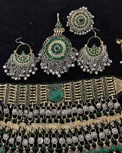 Hermoso Conjunto de Joyería Étnica Afgana de Acero Inoxidable para Mujer con Cuentas Coloridas para Festivales, Bodas y Fiestas - Product Image 6