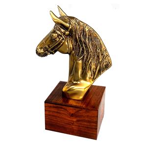 Statue décorative tête de cheval en métal - Product Image 4