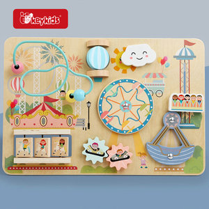 B2B, venta al por mayor, juguete Montessori educativo, tablero ocupado de pared de madera para niños W12D741 - Product Image 2