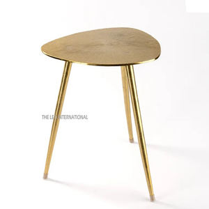 Mesa auxiliar de acero inoxidable, espejo con base de metal pulido, diseño elegante, mesa auxiliar redonda de mármol para interiores de Calidad exclusiva - Product Image 6