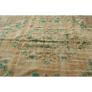 Vintage 7,2x10,1 ft Rug, Turkish Rug, <b>Brown</b> Moroccan Rug <b>Wool</b> - Product Image 2