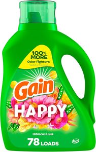 Détergent à lessive liquide Gain, Happy, compatible HE, 113 fl oz, 78 brassées - Product Image 6