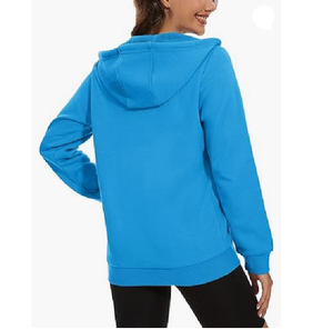 เสื้อฮู้ดแขนยาวของผู้หญิงแบบลำลองสำหรับฤดูหนาวแบบกำหนดเองจากบังคลาเทศแบบสวมหัวพร้อมผ้าขนแกะที่มีฮู้ดคอปก - Product Image 4