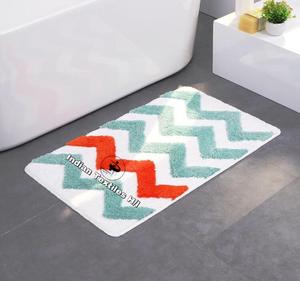 Vente en gros de tapis de bain de luxe personnalisé au design en zigzag rapide tapis de bain en coton fabriqué à la machine avec un luxe plus doux pour les salles de bain - Product Image 1