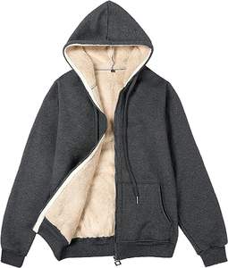 Veste en sherpa grande taille avec poches, matière douce et confortable, veste en sherpa pour homme avec votre logo, veste en polaire sherpa - Product Image 6