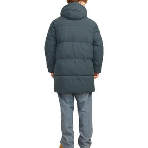 Manteau long en duvet pour hommes avec logo personnalisé Veste d'hiver à capuche matelassée chaude pour femmes Manteau coupe-vent en duvet épais Mode d'hiver OEM - Product Image 5