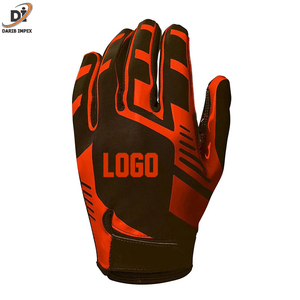 Guantes de portero de fútbol americano de LICRA de cuero de alta calidad OEM transpirables con impresión de logotipo personalizado último diseño - Product Image 5