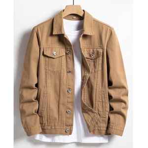 New 2024 Customized Embroidered <b>Denim</b> Jacket Men's Lapel <b>Denim</b> <b>Stretch</b> Jacket Long-sleeved Coat High Quality - Product Image 6