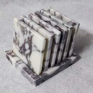 Unique hand carved <b>marble</b> <b>coasters</b> with stylish look and premium durable quality for high end home and office decoration - Product Image 5