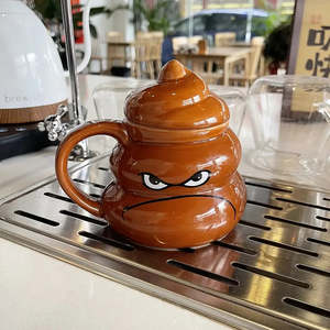 High Quality Emoji Popo Ceramic <b>Cup</b> with Handle Modern Design for <b>Espresso</b> Customisable Logo Business Gifts Parties - Product Image 3