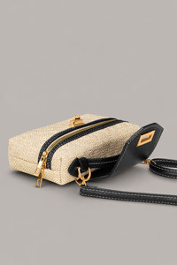 Custom Logo Women's Woven <b>Vanity</b> <b>Case</b> Crossbody Trunk Bag Zipper Waterproof OEM Black Top Handle ODM Private Label Manufacturer - Product Image 4