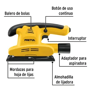 Pretul 150W Orbital sander 1/3แผ่นกล่องกระดาษ1หน่วยผลิตภัณฑ์