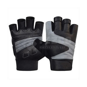 Gants en cuir à demi-doigts personnalisables au prix de gros Équipement de fitness pour la salle de sport et les sports Gants de gymnastique - Product Image 1