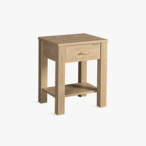 Modena Modern Minimalist Bedside <b>Table</b> European Style Smart Nightstand Solid MDF Wood <b>Foldable</b> Design for Bedroom Apartment Use - Product Image 4