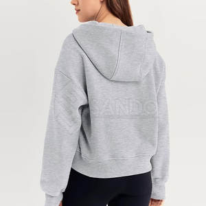 เสื้อฮู้ดมีซิปไซส์ใหญ่พิเศษสำหรับผู้หญิงเสื้อผ้าคอตตอนสไตล์ลำลอง - Product Image 3