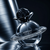 Flacon de parfum vintage futuriste Saturne 55ml rechargeable en verre avec atomiseur à fine brume