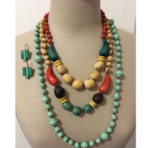 Fancy Women's Geometric Resin <b>Statement</b> <b>Necklace</b> Stylish Blue Acrylic Link Chain Gold Plated Party Fashion Jewelry Gifts Woman - Product Image 6