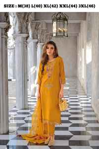 Dernier Designer Viscose Velvet Broderie Séquence Salwar Costume Vêtements Indiens et Pakistanais par Fab Zone - Product Image 2