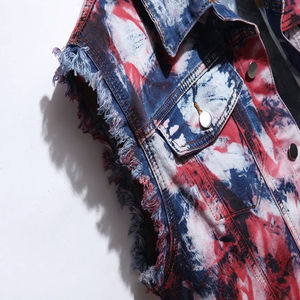 Sublimation Printing New Style Retro <b>Sleeveless</b> Waistcoat For Motorbike Riders Button-Up Jeans Vest For Adults - Product Image 6