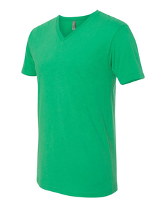 Venta al por mayor de camisetas para hombre cuello en V de moda Slim Fit manga corta de color sólido algodón poliéster mezcla suave cómodo - Product Image 5