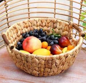 Newest Design <b>Set</b> of 2 Round Shape Rattan Fruit Bowls Customized Sizes Brown Rattan <b>Food</b> Bowls From India Elegant Design - Product Image 3